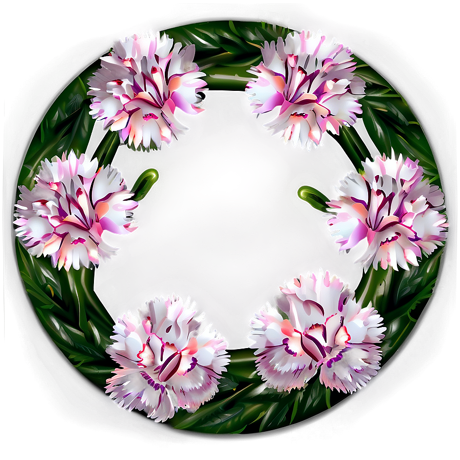 Carnation Flower Circle Png 06252024 PNG image