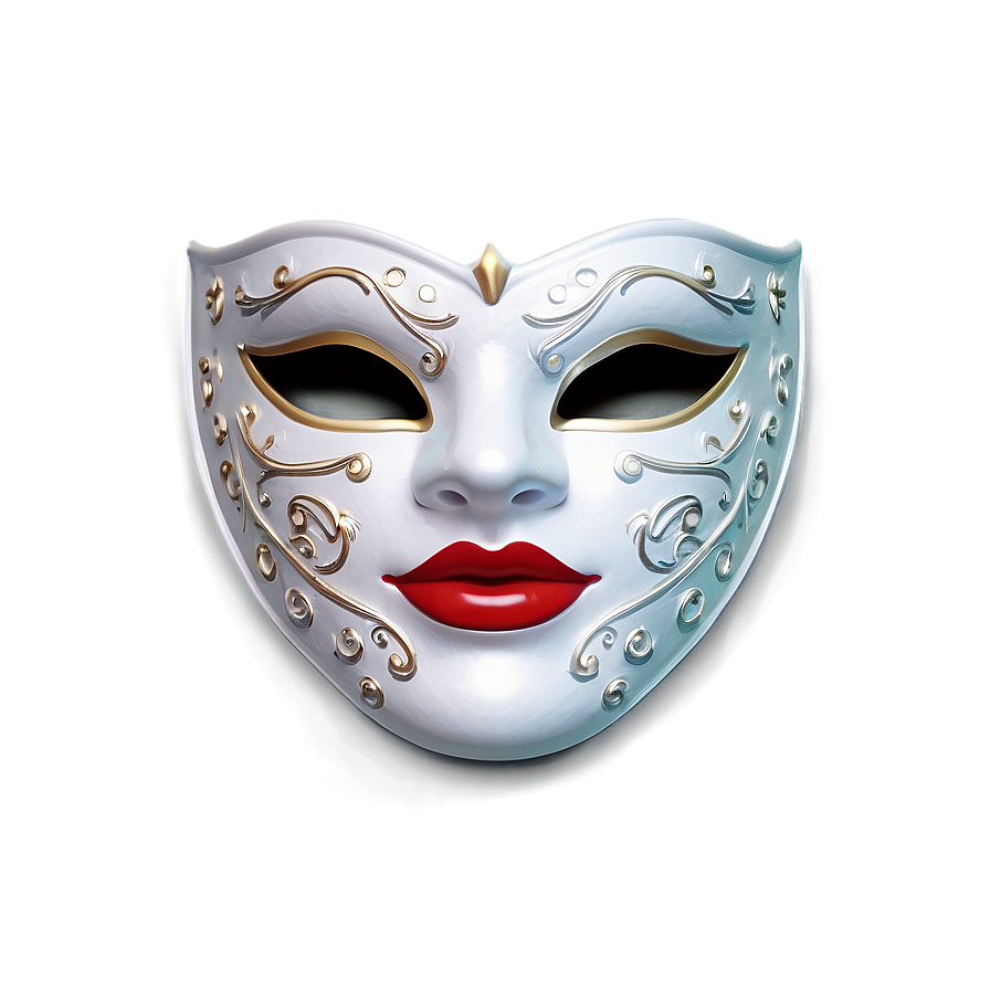 Carnival White Mask Png 06272024 PNG image