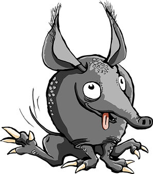 Cartoon Aardvark Character PNG image