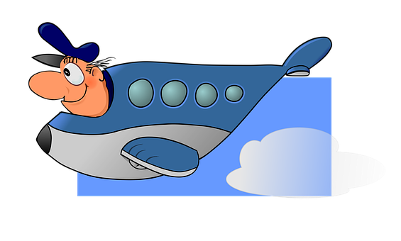 Cartoon Airplane Character PNG image