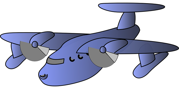 Cartoon Airplane Character PNG image