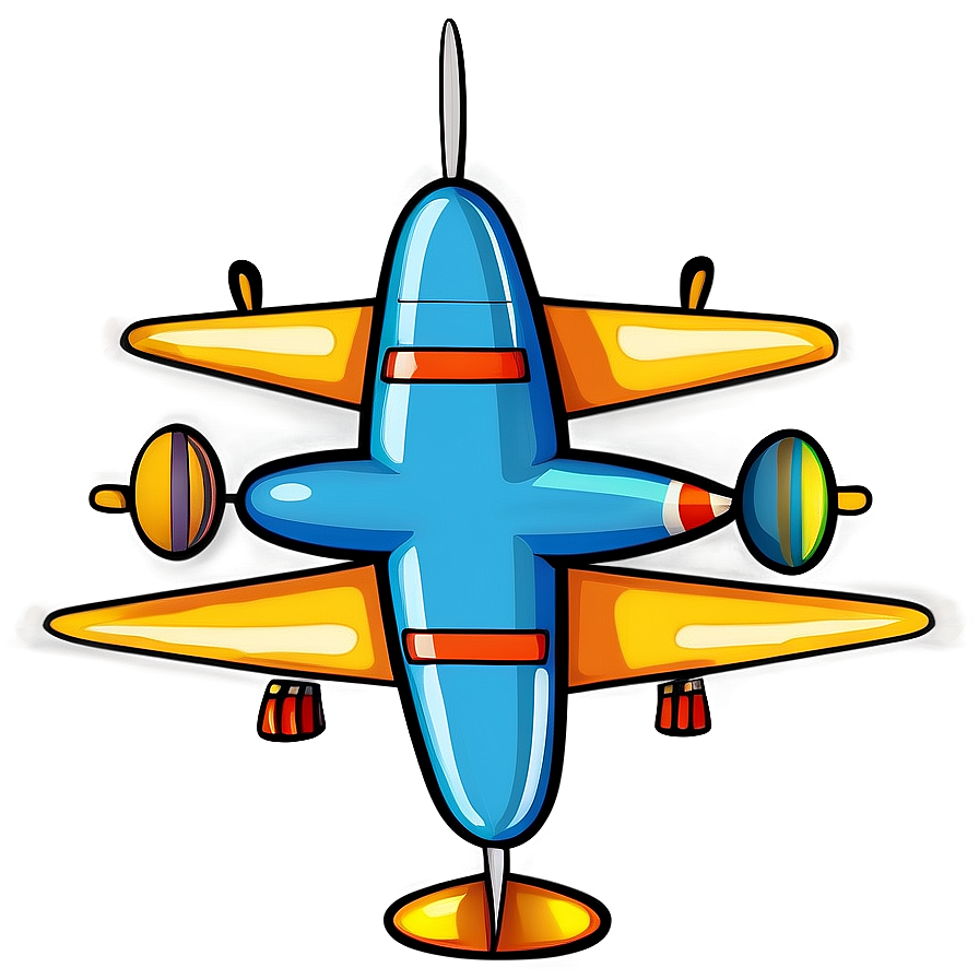 Cartoon Airplane Drawing Png 05042024 PNG image