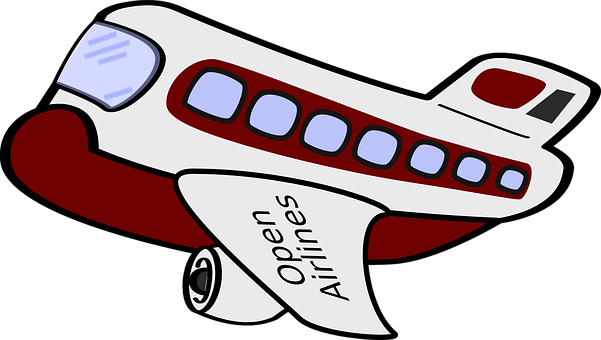 Cartoon Airplane Graphic PNG image
