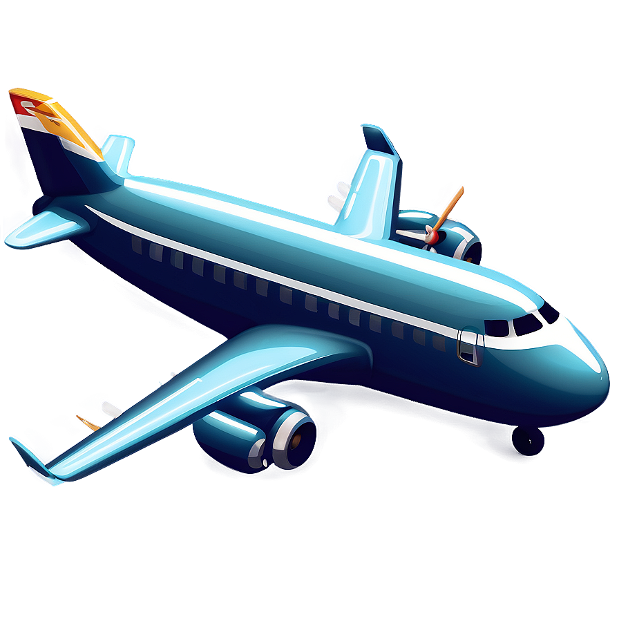 Cartoon Airplane Illustration Png 06262024 PNG image