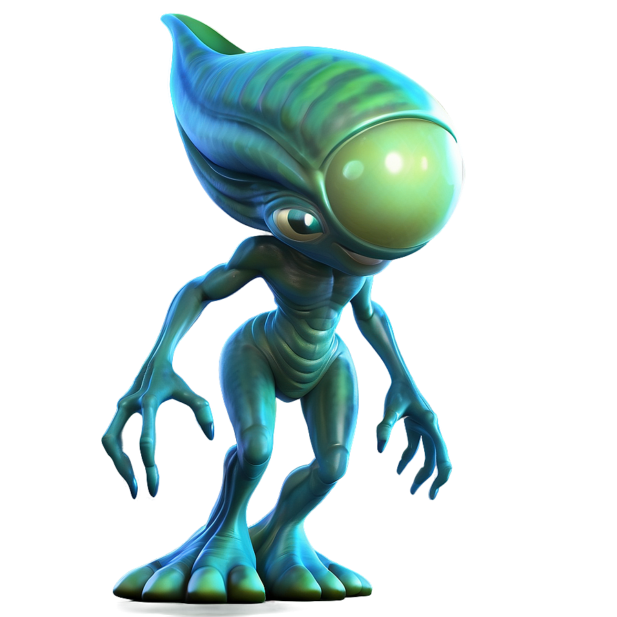 Cartoon Alien Character Png 05032024 PNG image