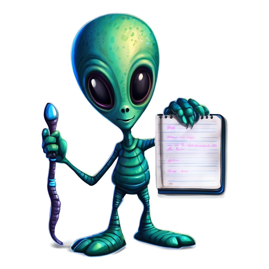 Cartoon Alien In School Png Uhd85 PNG image