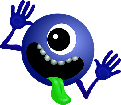 Cartoon Alien One Eye Graphic PNG image