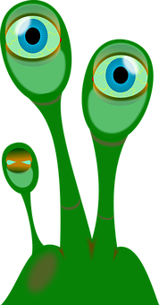 Cartoon Alien Trio PNG image