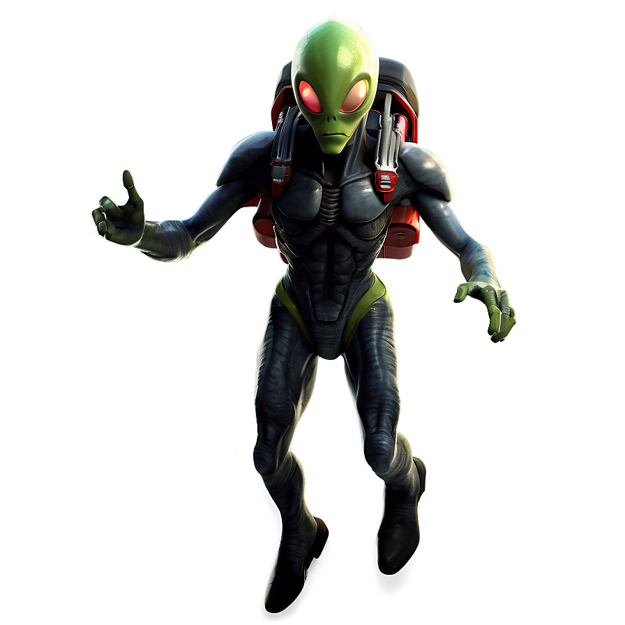 Cartoon Alien With Jetpack Png 10 PNG image