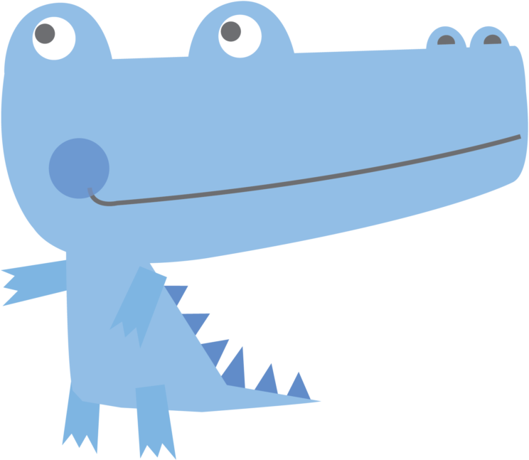 Cartoon Alligator Smiling PNG image