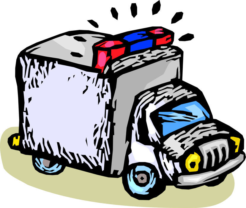 Cartoon Ambulance Illustration PNG image
