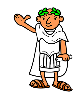 Cartoon Ancient Roman Man PNG image