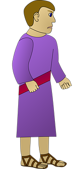 Cartoon Ancient Roman Man Standing PNG image