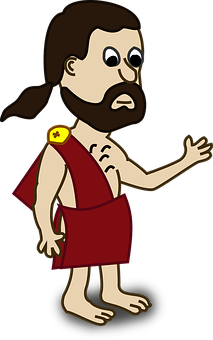 Cartoon Ancient Roman Man PNG image