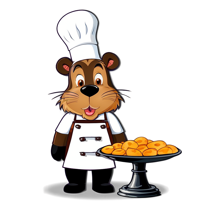 Cartoon Animal Cooking Chef Png 42 PNG image