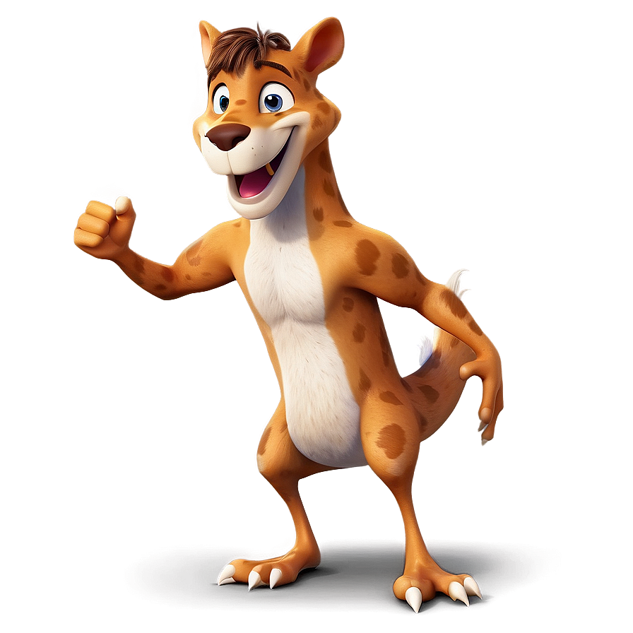 Cartoon Animal In Action Pose Png 06252024 PNG image