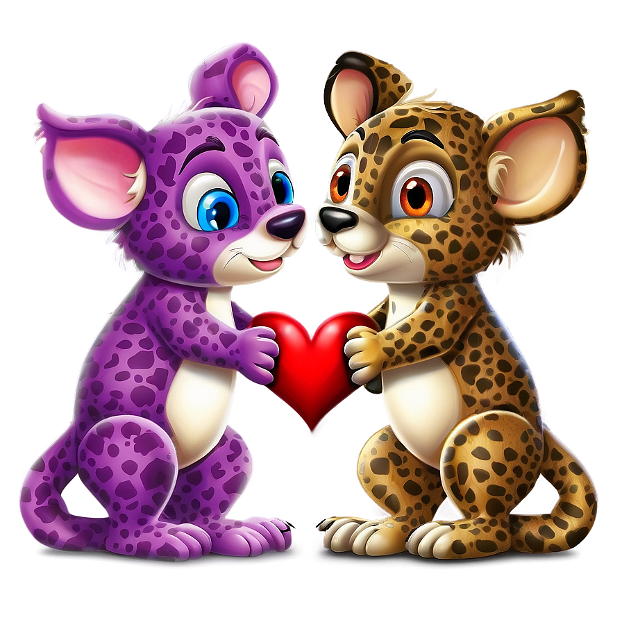 Cartoon Animal In Love Png Kth PNG image