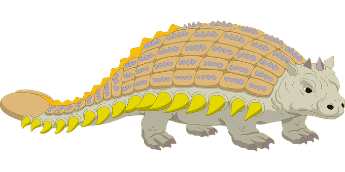 Cartoon Ankylosaurus Illustration PNG image