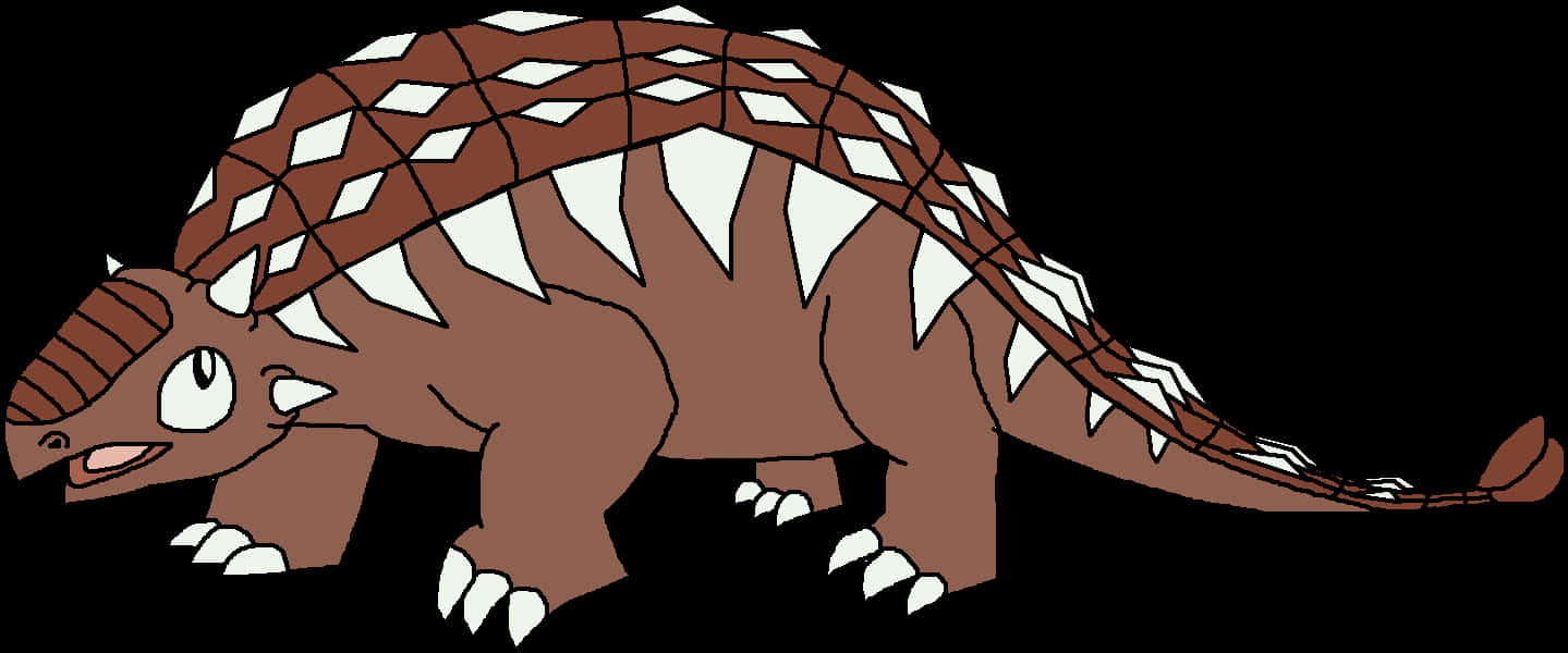 Cartoon_ Ankylosaurus_ Illustration PNG image