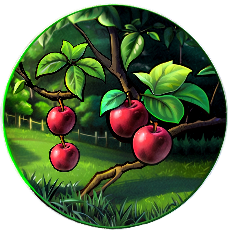 Cartoon Apple Orchard Png Jef42 PNG image