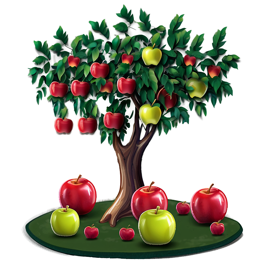 Cartoon Apple Tree Png Hdi32 PNG image