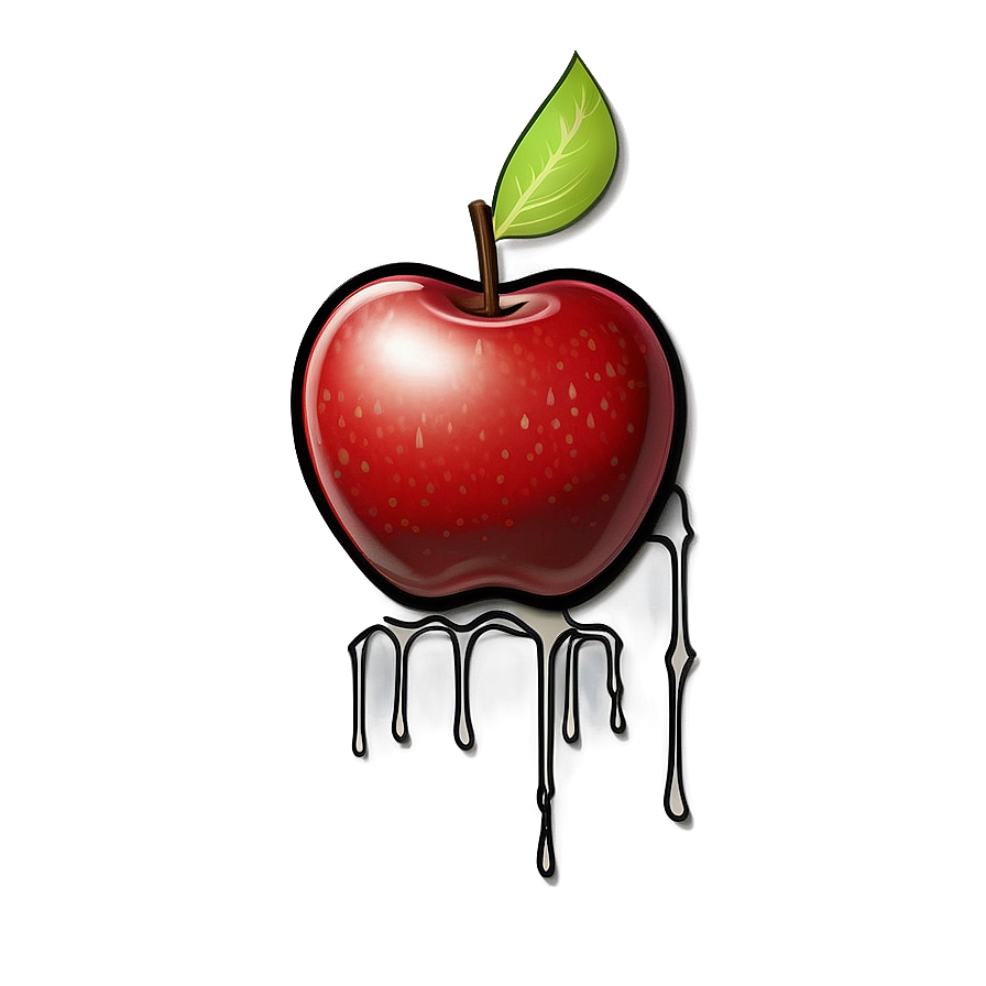 Cartoon Apple With Bite Marks Png 06272024 PNG image