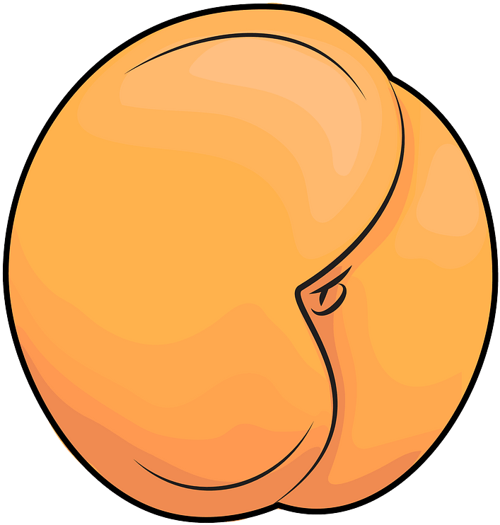 Cartoon Apricot Graphic PNG image