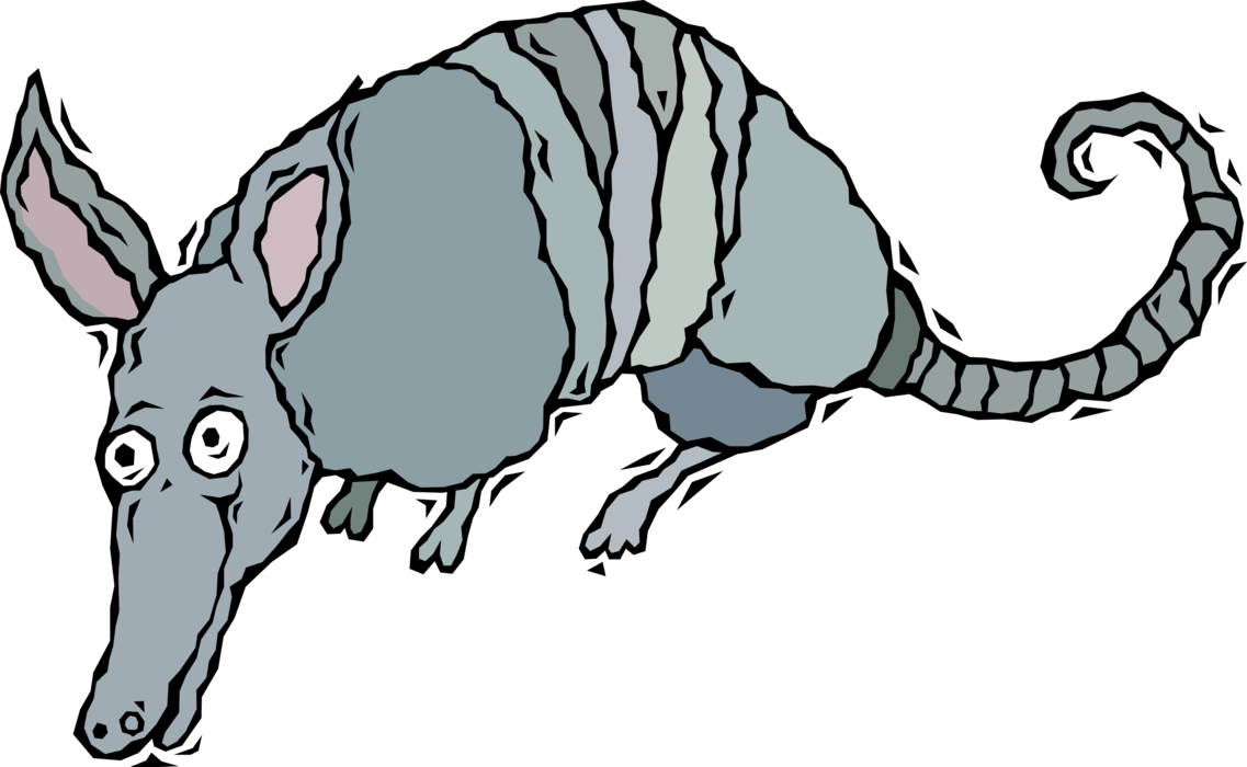 Cartoon Armadillo Illustration PNG image