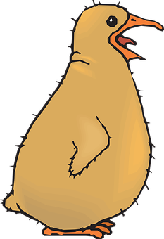 Cartoon Baby Chick Vocalizing PNG image