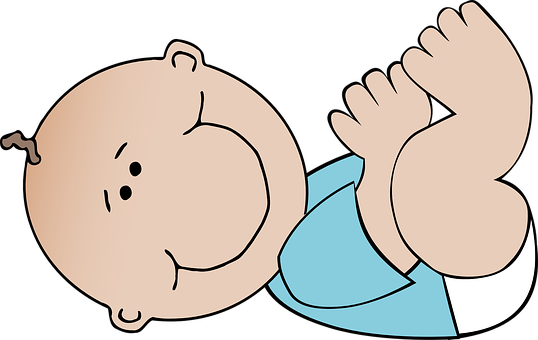 Cartoon Baby Lying Down.png PNG image