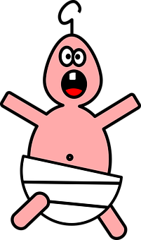 Cartoon Baby Surprised Expression PNG image