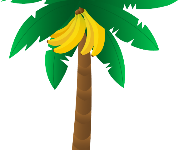 Cartoon Banana Tree Illustration PNG image