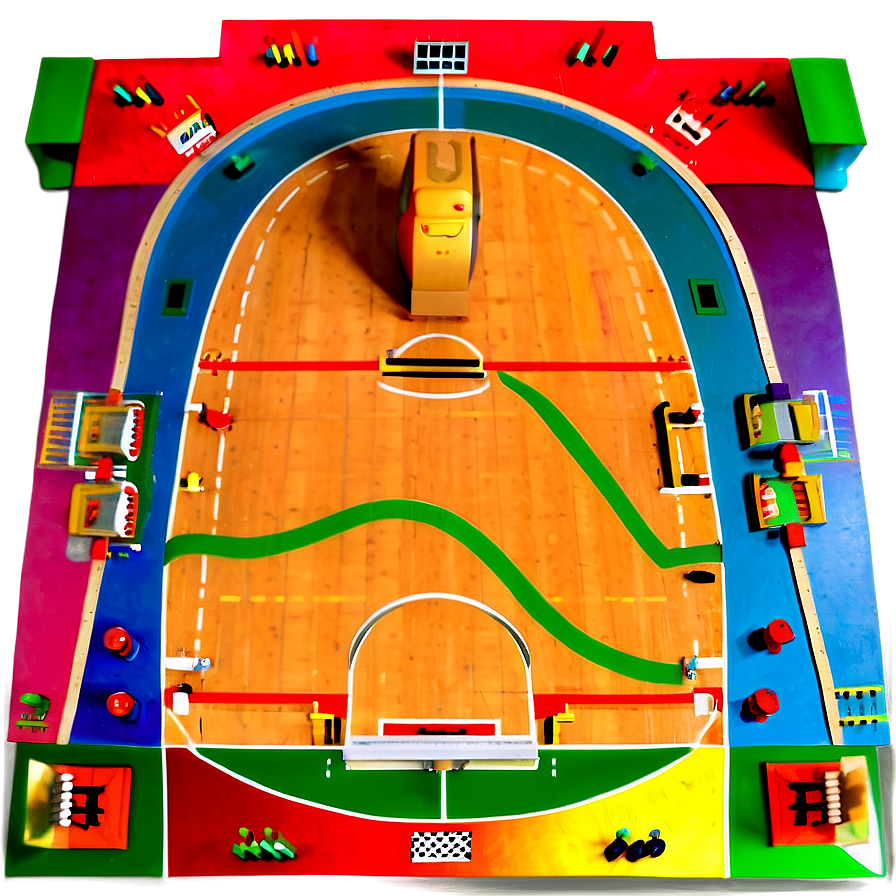 Cartoon Basketball Court Png 06212024 PNG image