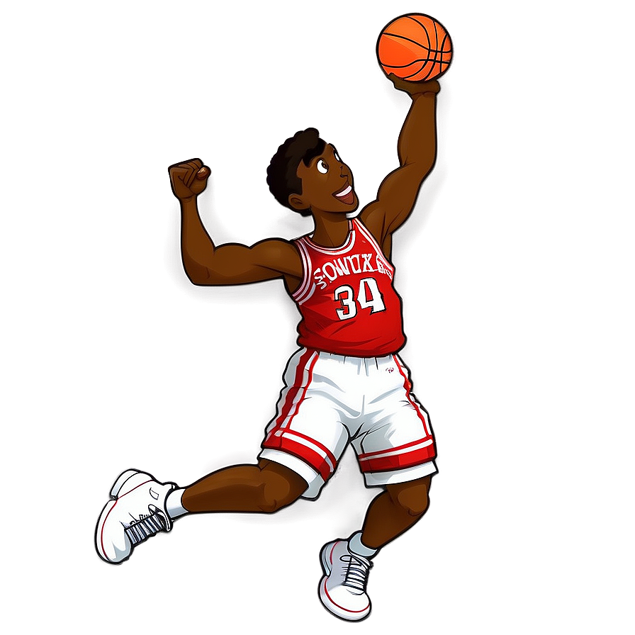 Cartoon Basketball Slam Dunk Png Xby22 PNG image