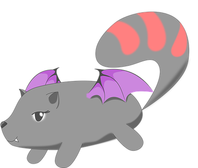 Cartoon Bat Hybrid Creature PNG image