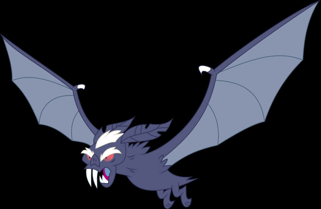 Cartoon Bat Spread Wings PNG image