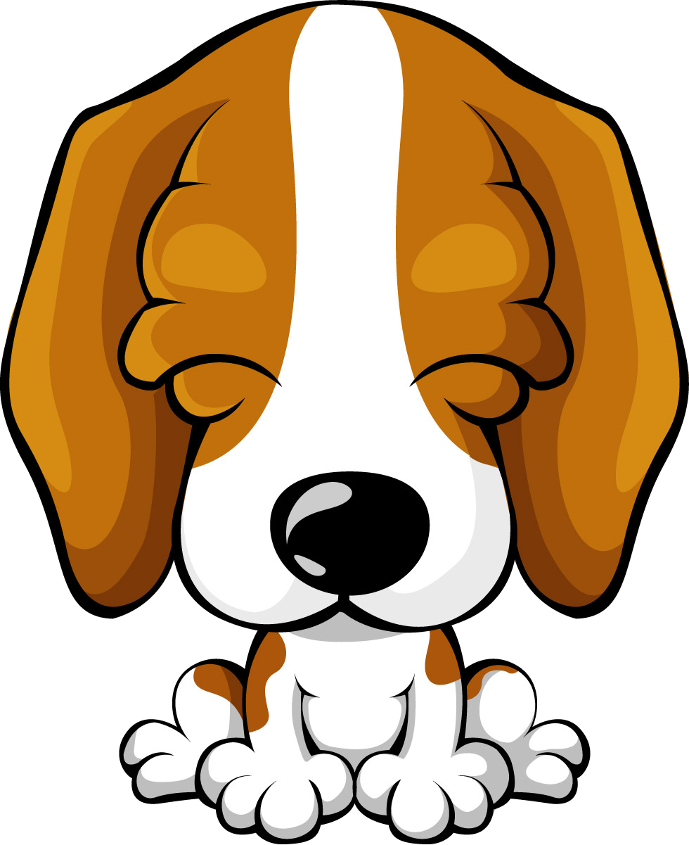 Cartoon Beagle Puppy Illustration PNG image