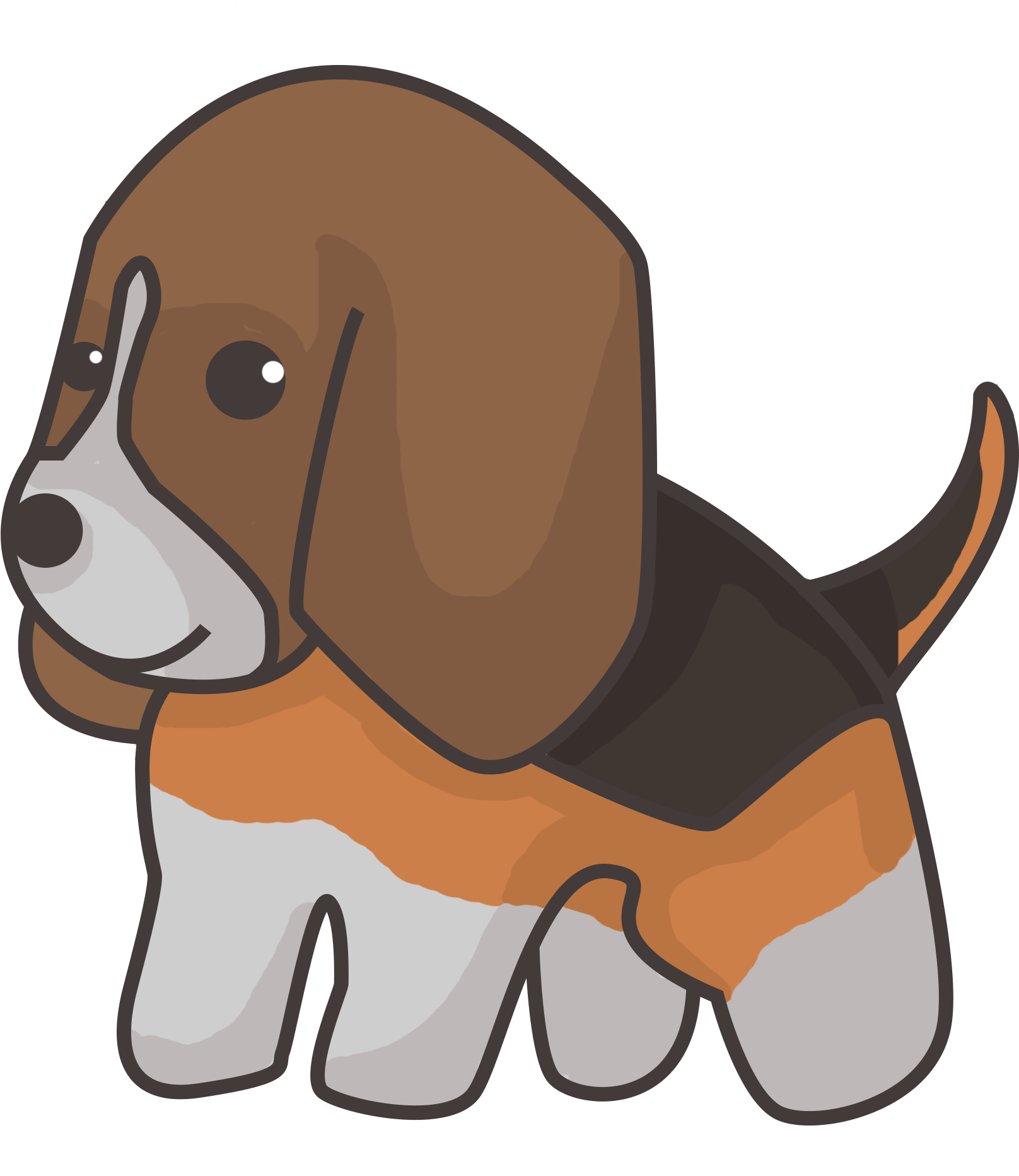 Cartoon Beagle Puppy PNG image