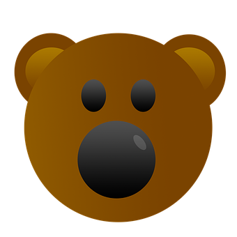 Cartoon Bear Face Emoji PNG image