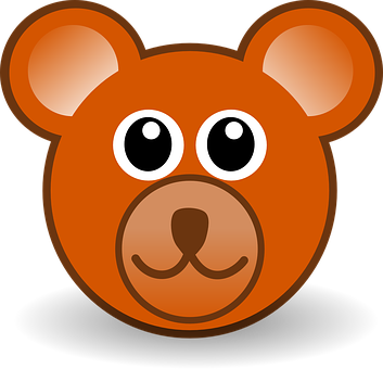 Cartoon Bear Face Graphic PNG image