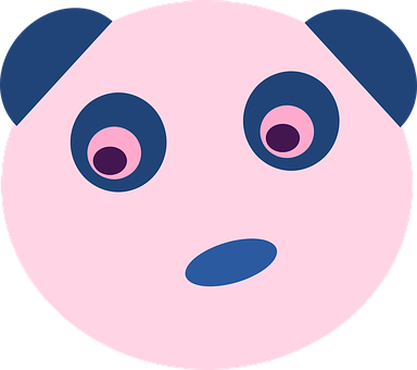 Cartoon Bear Face Graphic PNG image