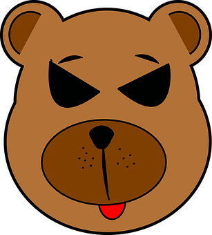 Cartoon Bear Face Graphic PNG image