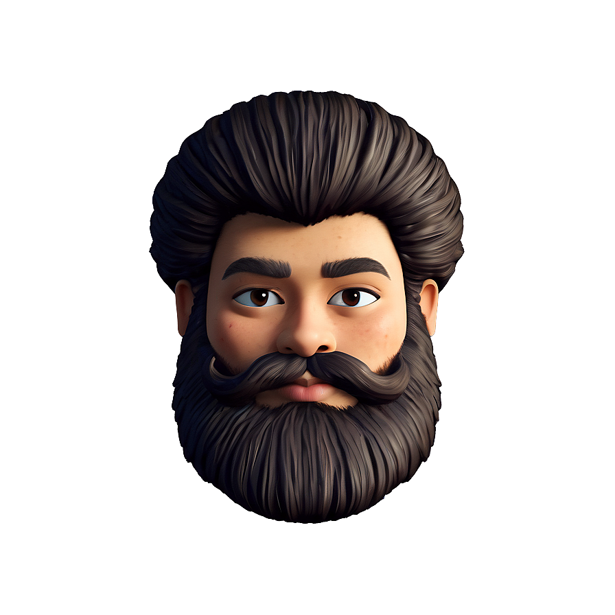 Cartoon Beard Avatar Png 06272024 PNG image