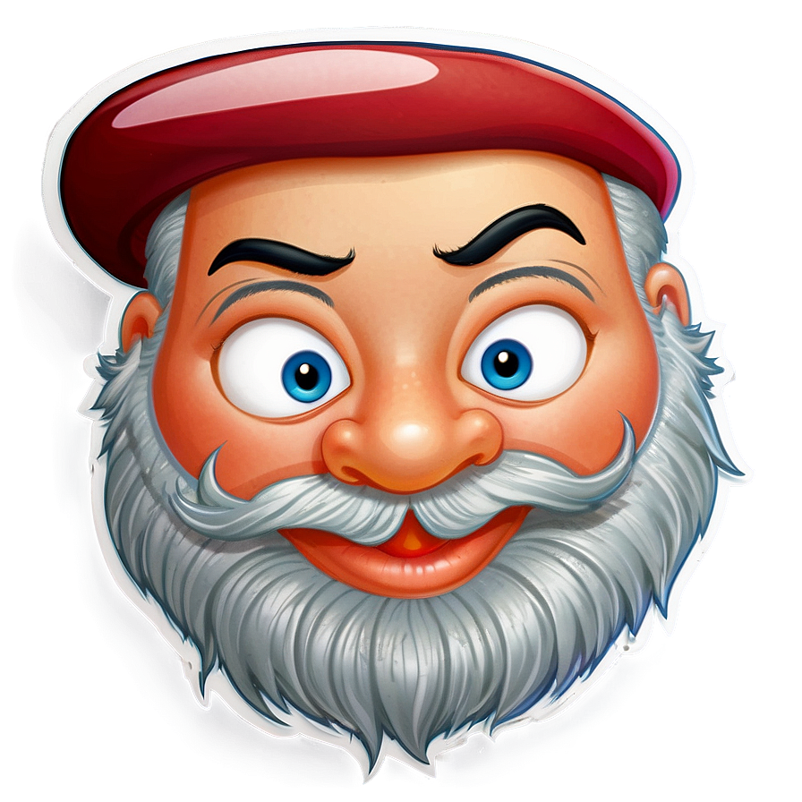 Cartoon Beard Stickers Png Bac78 PNG image