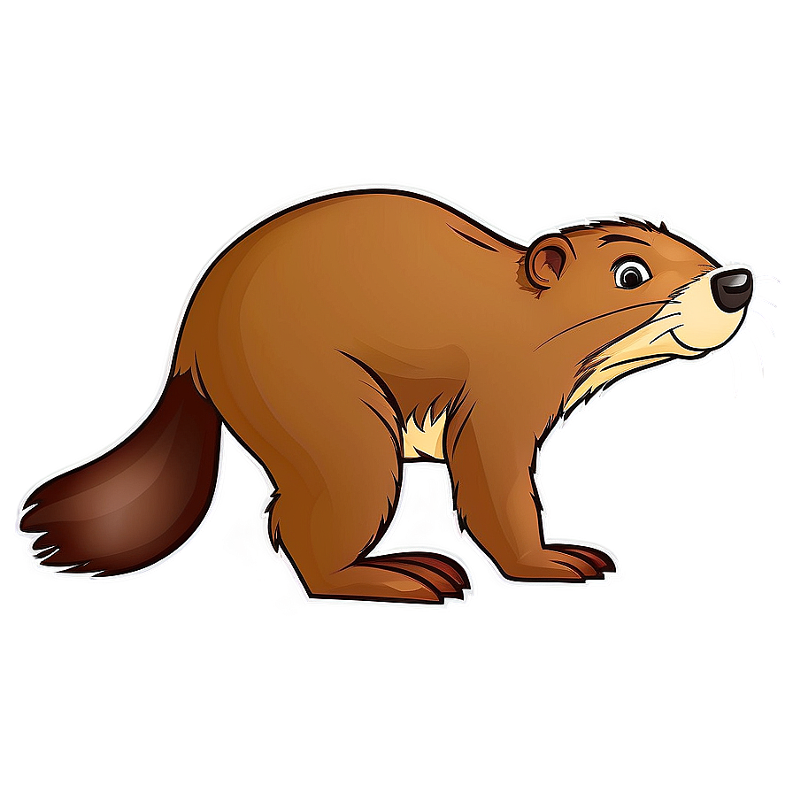 Cartoon Beaver Character Png 05242024 PNG image