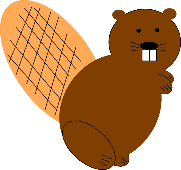 Cartoon Beaver Illustration PNG image