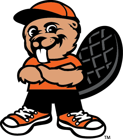 Cartoon Beaver Mascot Graphic PNG image