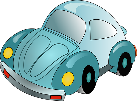 Cartoon Beetle Car Illustration PNG image