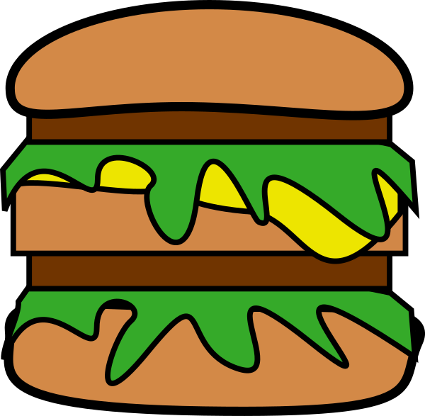 Cartoon Big Mac Burger Illustration PNG image