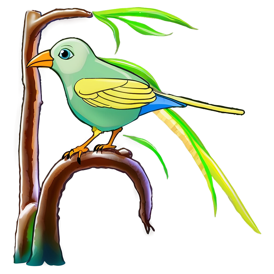 Cartoon Bird Eating Seed Png Ngd PNG image